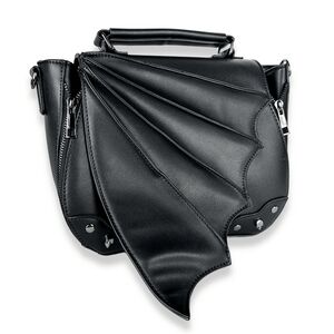 Gothic Bat Wing Convertible Handbag with Crossbody Bag Strap